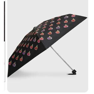 Coach CW556 Mini Umbrella Hearts Bolts Lightening Folding Black Multi